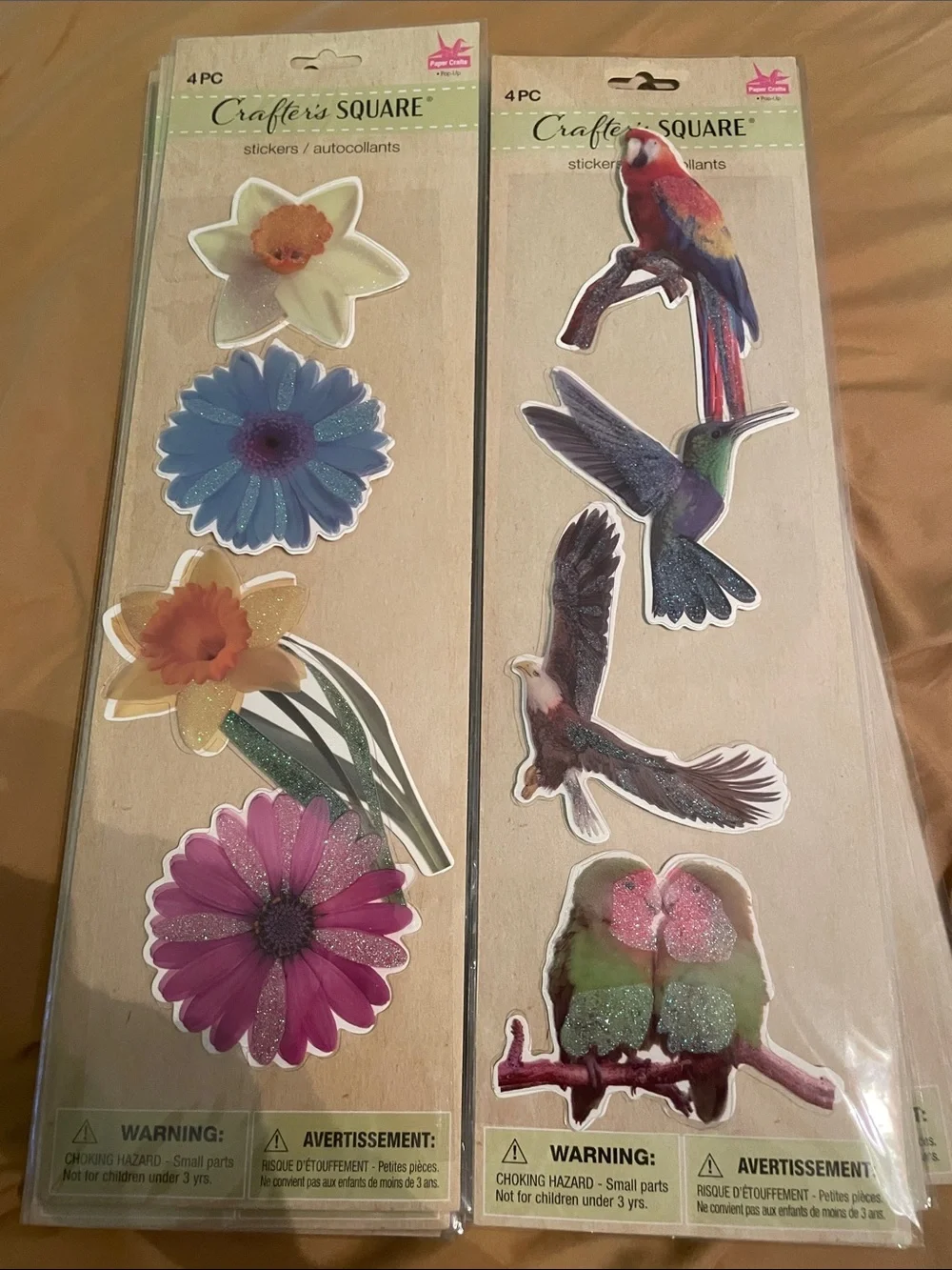 White Canvas Panels - 15 total | plus Crafter Stickers 16 x 4 packs total